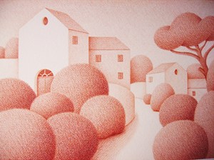 Paesaggio (sanguigna su carta)